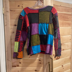 Women's Unbranded Nepalese Patchwork Vintage 90s Long Sleeve M